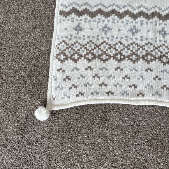 Pottery Barn Kids The Snuggle is Real Baby Blanket Ivory Neutral Knit Sherpa - Picture 6 of 8